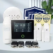 HOMSECUR Wireless WIFI/4G/2G/SMS Autodial 4.3" Alarm System More Door Sensors