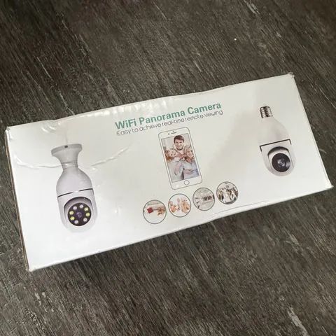 WiFi Panorama Camera Light Bulb Security Cam White 360 Degree Night Vision WiFi