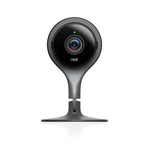 Nest Cam Indoor Security Camera 1080p HD Wired Black Smart Home