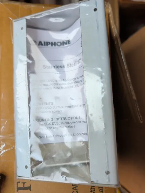 Aiphone SBX-AXDV30, 30 Degree Angle Box For AX-DV IP Video Door Stations