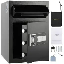 2.5 Cubic Foot Depository Safe with Drop Slot, Electronic Lock & Keys