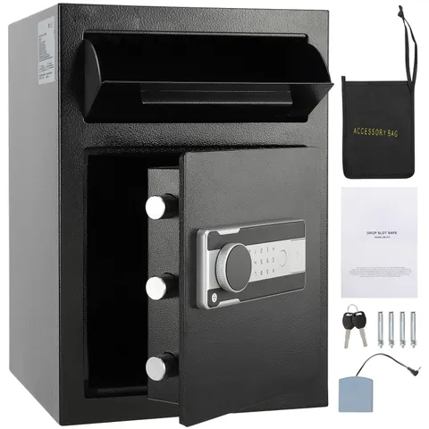 2.5 Cubic Foot Depository Safe with Drop Slot, Electronic Lock & Keys