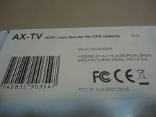 AX-TV  Video Decoder Security Camera Axis IP Wireless Broadcaster VISUAL TOOLS