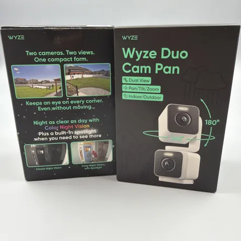 2 Wyze Duo Cam Pan Dual View Security Camera – New