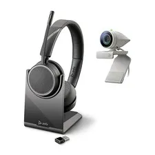 Plantronics - Studio P5 Webcam with Voyager 4220 UC Headset Kit Polycom - 108...