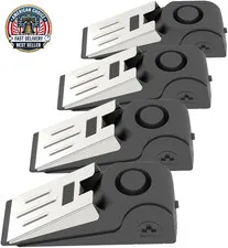 4 Packs Upgraded Door Stop Alarm Portable Wedge Door Stoppers Security Alarm 120