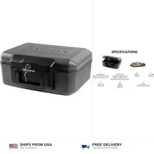 SentrySafe Fireproof Safe with Key Lock, Chest Lock Box for Home or Travel Se...
