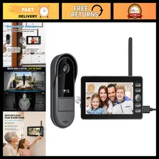 Wireless Video Doorbell Camera, 1080P HD, Two-Way Intercom, IPX65 Waterproof, 4.