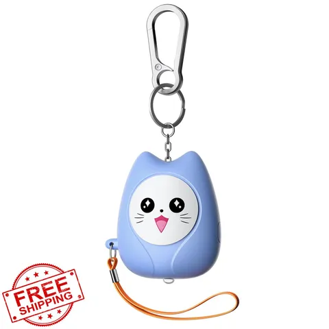 ESSAGER Blue Personal Safety Alarm 130dB Keychain LED Light for Women Kids