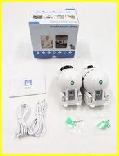 Wireless Smart Network Camera Lot Of 2 Wi-Fi Home Monitor (CB201) - White