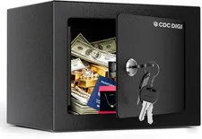 Steel Security Safe Box with Key Lock,Safe Box for Home, Office, Money, Jewelry,