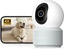 Pano 4K UHD Indoor Camera, Pet/Dog/Baby Security Camera with Phone App, 360° ...