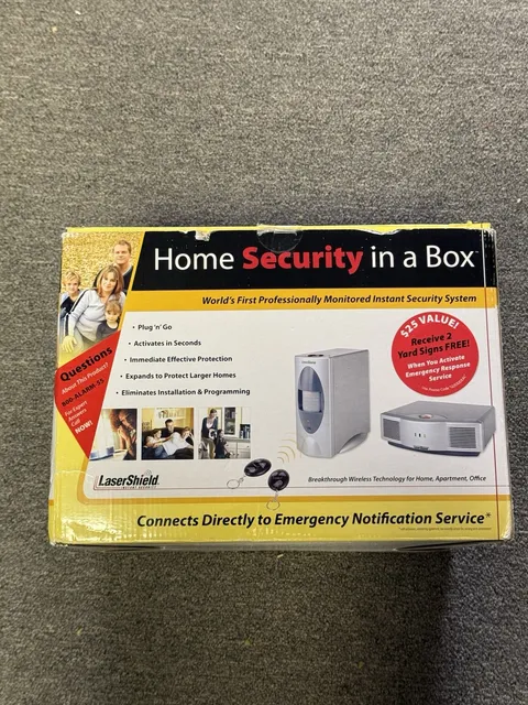 LaserShield Instant Security System Plug N Go Professional Monitoring .
