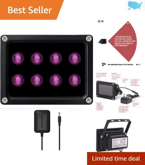 120ft IR Illuminator - 90° Infrared Night Vision Light for Enhanced Surveillance