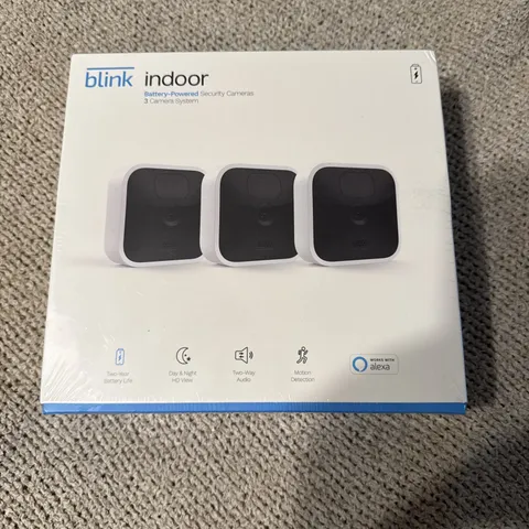 Blink Indoor 3 Camera Set Battery Powered WiFi Security System 3rd Gen Sealed
