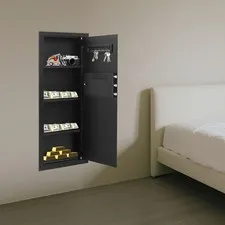 Fireproof Hidden Lock Wall Safe With Keys Cash Jewelry Superior Home Security