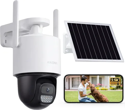 Orbis Solar Security Camera Wireless Outdoor, 2.5K 4MP 360° Coverage PTZ Cameras