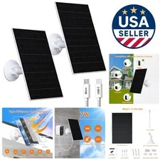Solar Panel Charging Solution for Eufy Cameras - Waterproof & Durable, 2 Pack