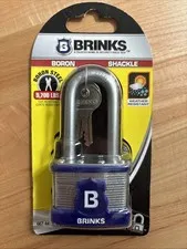Brinks Promax Security 1 3/4 Laminated Steel Boron Shackle Padlock 667-44102
