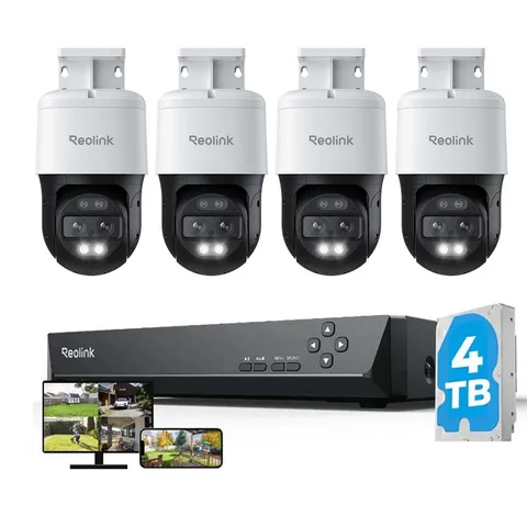 Reolink 4K Dual-Lens 24/7 PoE Security Camera System 16CH 4TB NVR TrackMix PoE