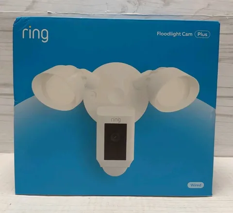 NEW in Box Ring Floodlight Cam Wired Plus (White) 1080p Outdoor Motion Camera