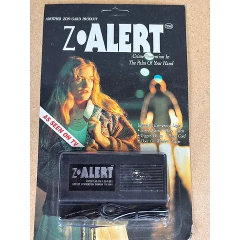 Vintage Z-Alert Personal Security Alarm Flashlight Zon-Gard As Seen On TV New