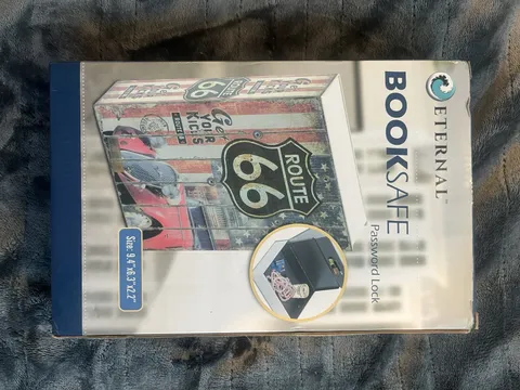 Eternal Route 66 Book Safe Combination Lock Portable 9.4 x 6.3 x 2.2 in