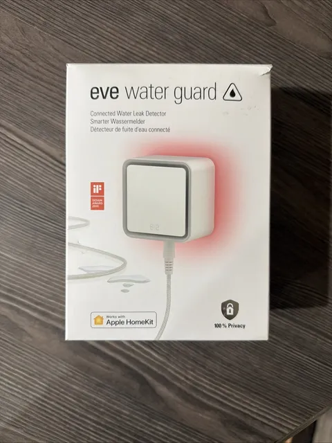 Eve Water Guard Smart Home Connected Water Leak Detector - Apple HomeKit BT App