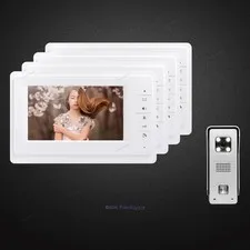 7" Hands-free Video Door Phone Intercom System with Intra-monitor Audio Intercom