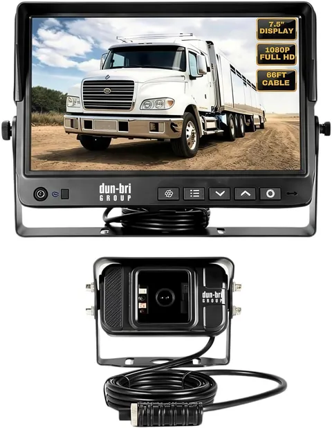 7" 1080P Professional Backup Camera System for Commercial Trucks, RVs, Heavy...