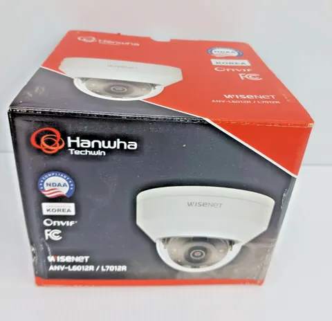 New Hanwha ANV-L7012R Network Dome Security Camera 4MP 30Fps 2.8mm Lens