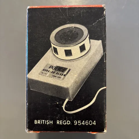 Vintage British Police Burglar Alarm No. 112 Battery Operated Door Window Siren