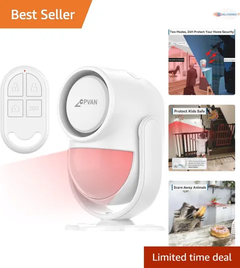 125dB Wireless Motion Sensor Alarm with Remote Indoor Security Detector