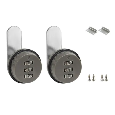 2Pieces Set of Without Key Zinc Alloy Lock for Drawers and Cabinets Use
