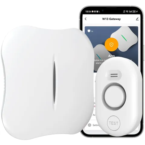 WiFi Water Leak Detector for Home with App Notification, 1 Gateway + 1 WD61 ,...