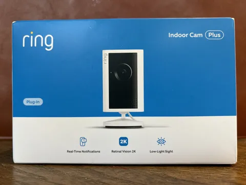 Ring Indoor Cam Plus 2k Plug-in Camera Low-light Sight 4x Zoom NIB (White)