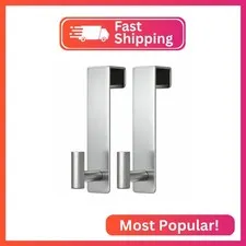 PMMASTO 2-Pack Over The Door Hooks - Rustproof Stainless Steel Door Hangers for
