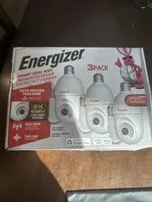 Energizer Smart 5GHz Wifi Indoor/Outdoor Pan and Tilt Socket Camera, 3 pk, White