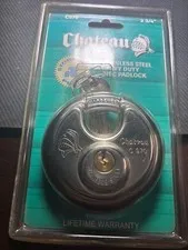 Chateau C-970 Stainless Steel Heavy Duty Disc Padlock – Keyed Different – New Se
