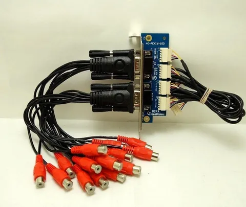  Geovision 40-AEX16-100 Audio Card with Cables for GV1480 GV1240 GV1120 Cards