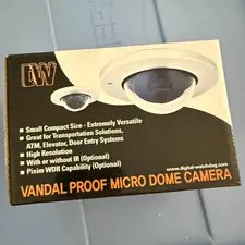 Digital Watchdog MC352DIR Vandal Proof IR Micro Dome CCTV Camera Wired White