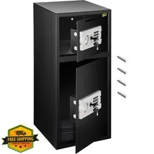 VEVOR 2.6 cu ft Black Steel Safe Box Digital Lock