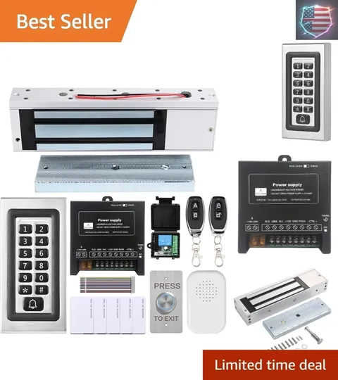 Access Control System Kit with Remote – 1200lbs Holding Force Fail-Safe Elect...