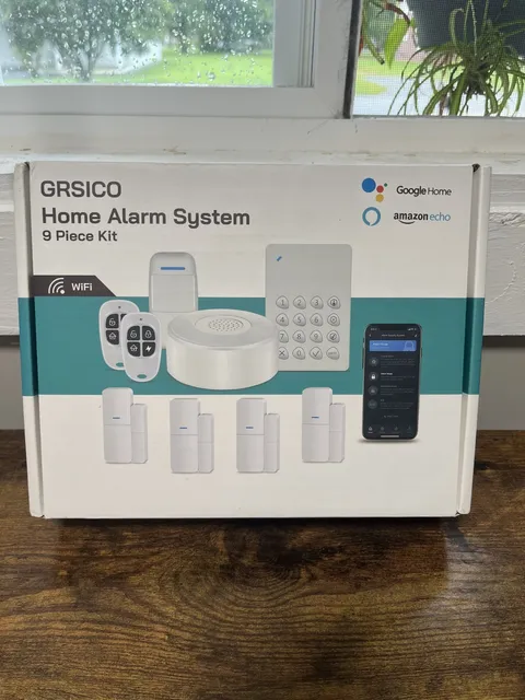 GRSICO Home Alarm System Wireless 9 Piece Kit NEW Open Box
