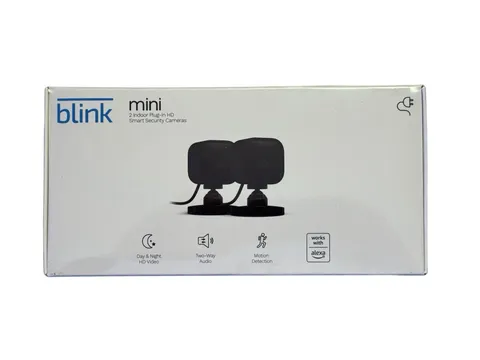 NEW Blink Mini 2-Pack 1080p HD Indoor Plug-In Security Cameras Black B09N6QBMTW