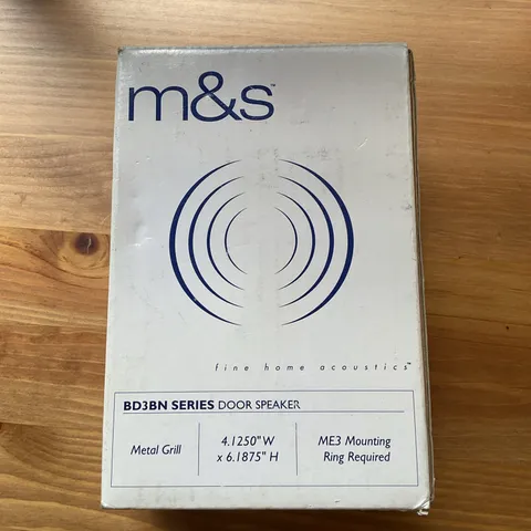M&S BD3BN INTERCOM DOOR SPEAKER/STATION WITH BELL BUTTON, BRIGHT BRASS