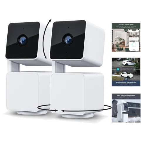 Cam Pan V3 1080p Wi-Fi Security Camera, 2-Pack -  Waterproof & Night Vision