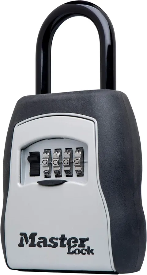 Key Lock Box for House Keys Outdoor Combination Safe with Resettable 4 Digit