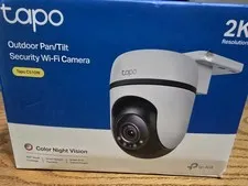 Tapo 2K Outdoor Wired Pan/Tilt Security Camera with Wi-Fi, 360° View