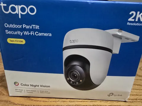 Tapo 2K Outdoor Wired Pan/Tilt Security Camera with Wi-Fi, 360° View